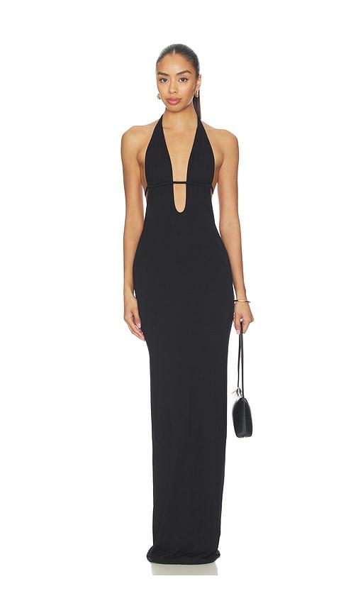 Eterne Soft Jersey Gigi Maxi Dress in Black by ETERNE