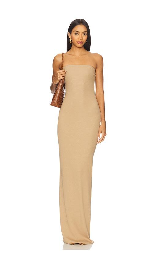 Eterne Tube Maxi Dress in Nude by ETERNE