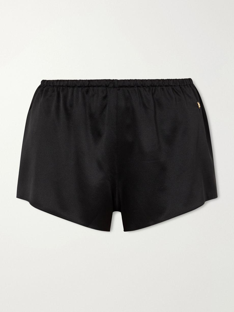 Lane silk-blend satin shorts by ETERNE
