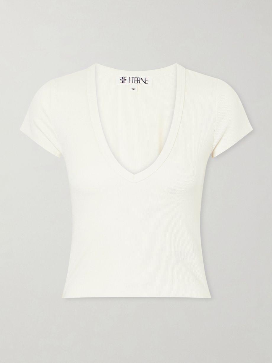 Ribbed jersey T-shirt by ETERNE