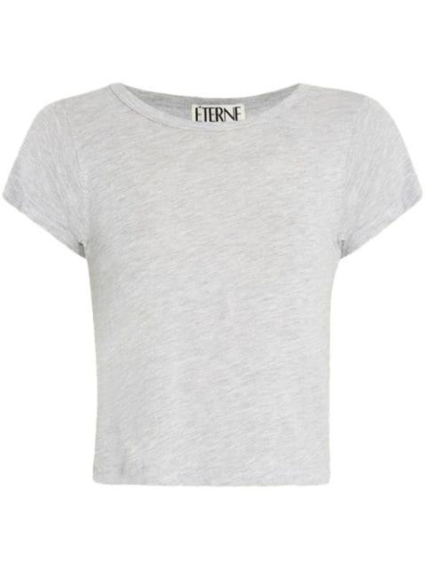 crew-neck cropped T-shirt by ETERNE