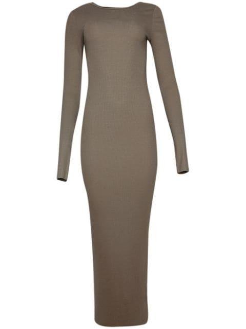 crew-neck long-sleeved maxi dress by ETERNE