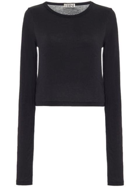 crew-neck long-sleeved top by ETERNE