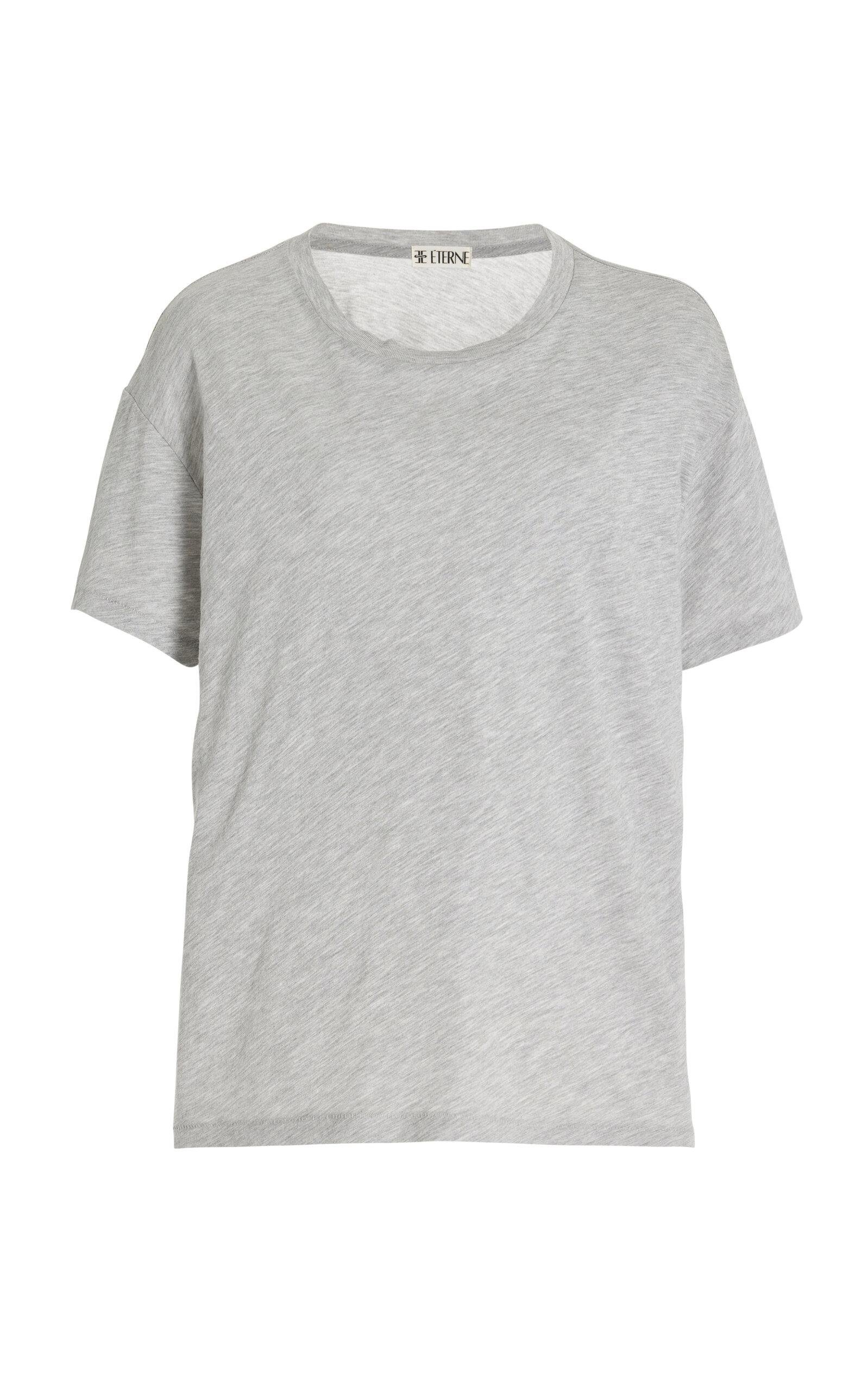 Éterne - Cotton-Modal Boyfriend T-Shirt - Grey - S - Moda Operandi by ETERNE