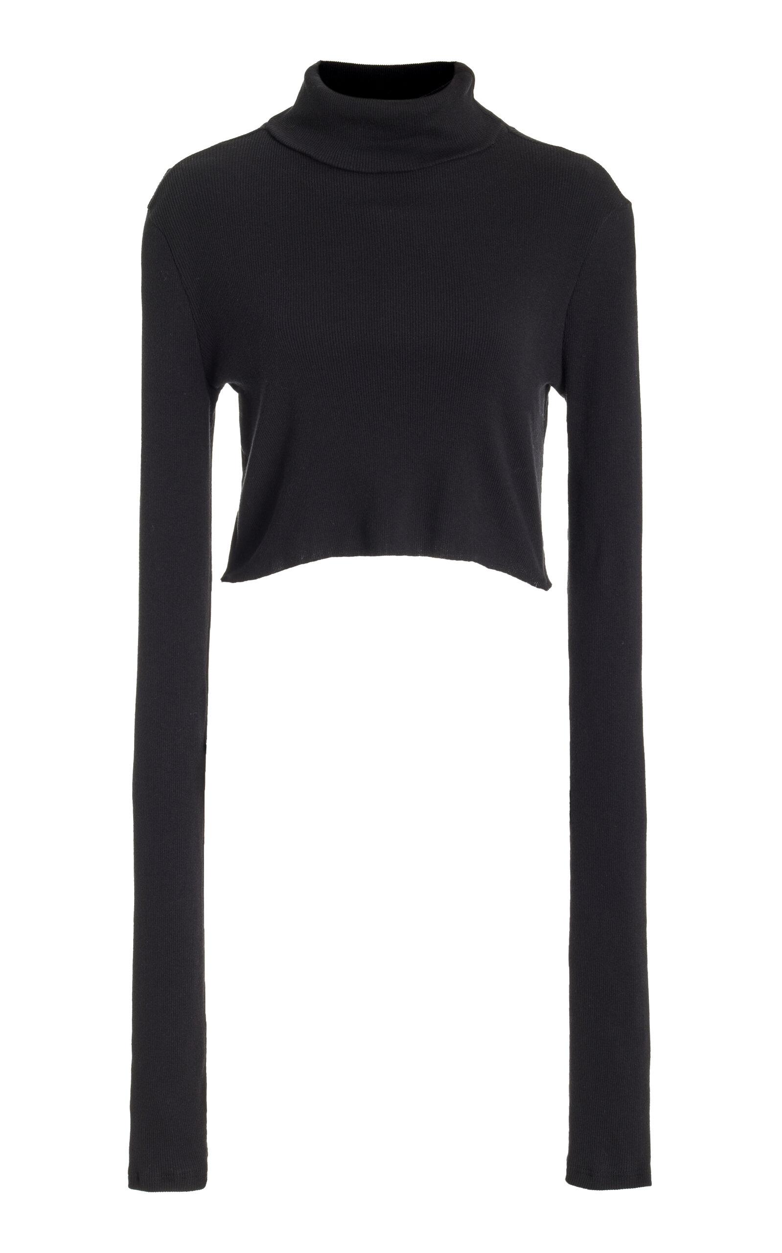 Éterne Cropped Cotton-Blend Turtleneck Top  - Moda Operandi by ETERNE