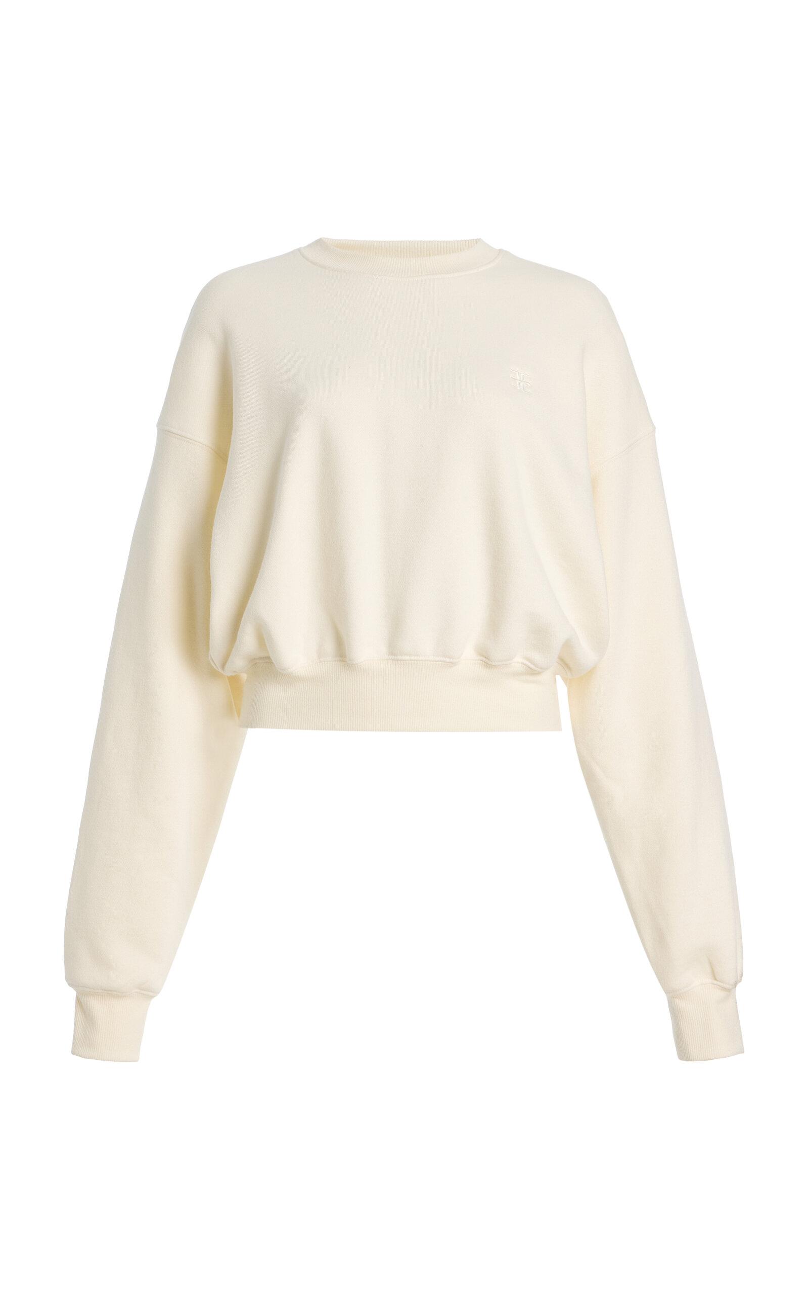 Éterne Cropped Cotton-Modal Sweatshirt - Moda Operandi by ETERNE