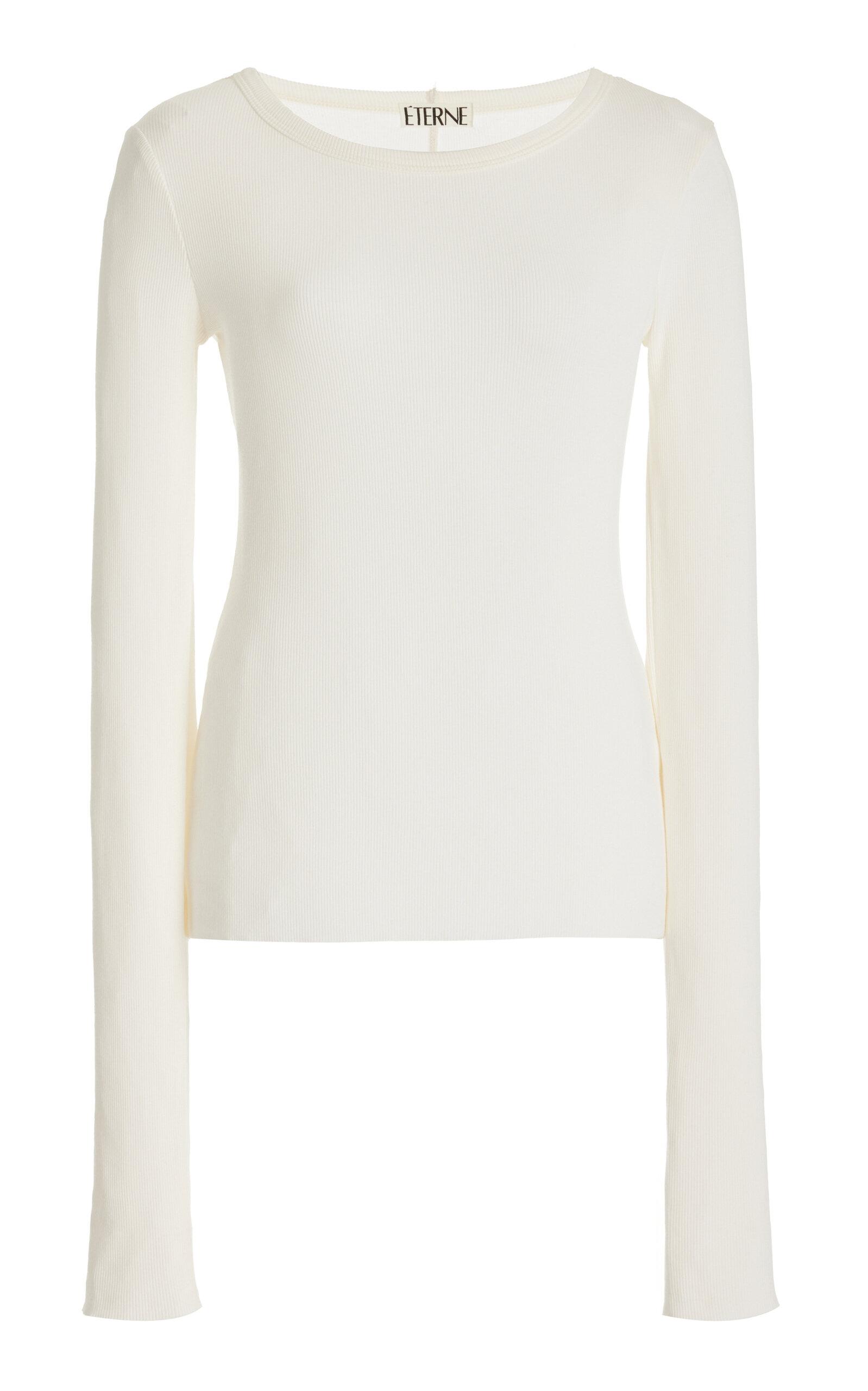 Éterne Long Sleeve Cotton-Blend Top - Moda Operandi by ETERNE
