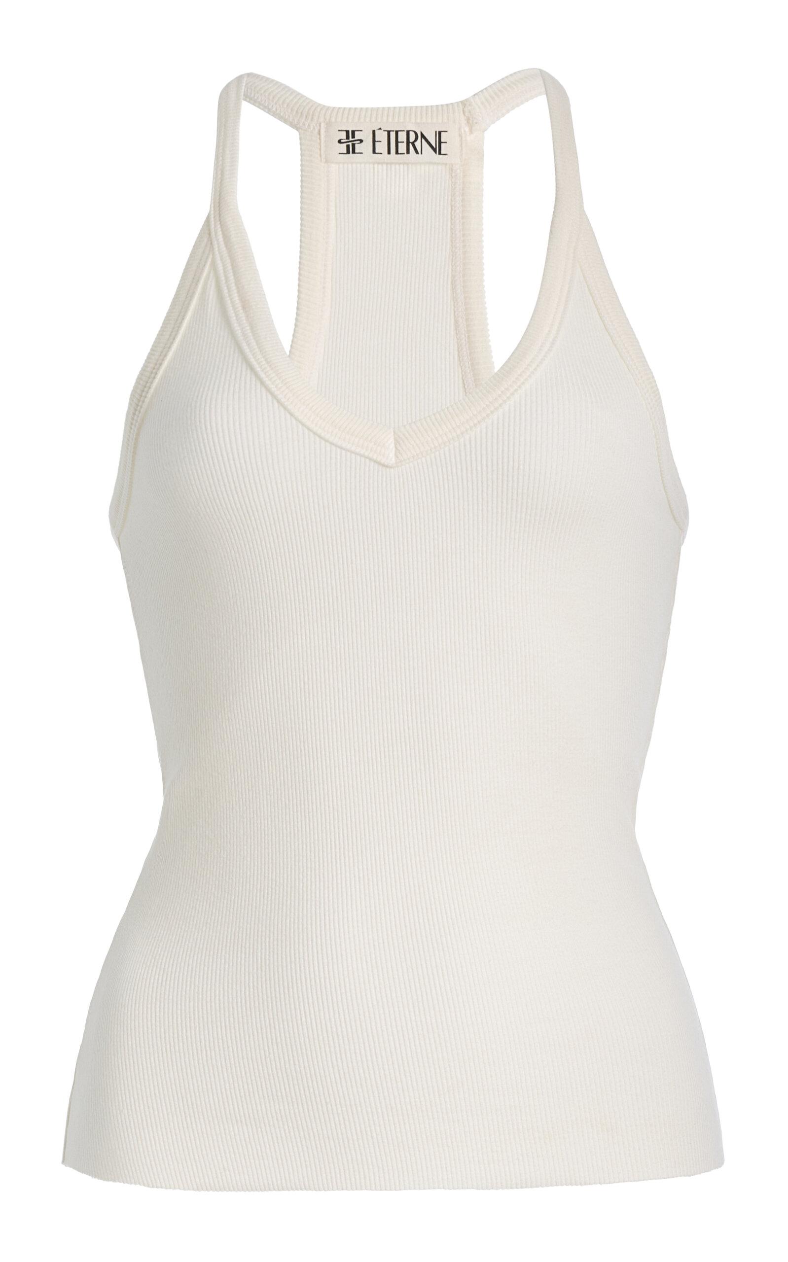 Éterne Ribbed Jersey Racerback Tank Top - Moda Operandi by ETERNE
