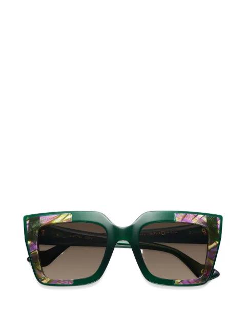 patterned square-frame sunglasses by ETNIA BARCELONA