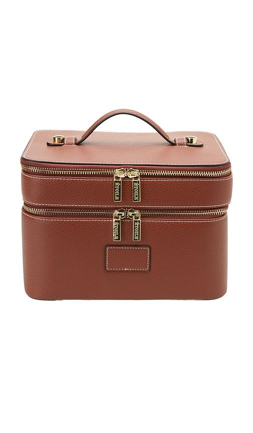 ETOILE COLLECTIVE Duo Vanity Case in Ginger Brown by ETOILE COLLECTIVE