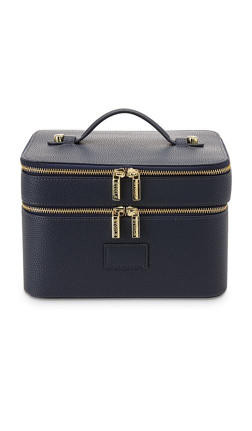 ETOILE COLLECTIVE Duo Vanity Case in Navy by ETOILE COLLECTIVE