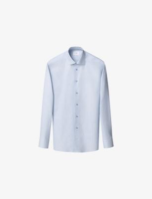 Checked Contemporary-Fit Cotton-Twill Shirt by ETON