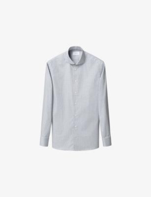 Checked Slim-Fit Cotton-Twill Shirt by ETON