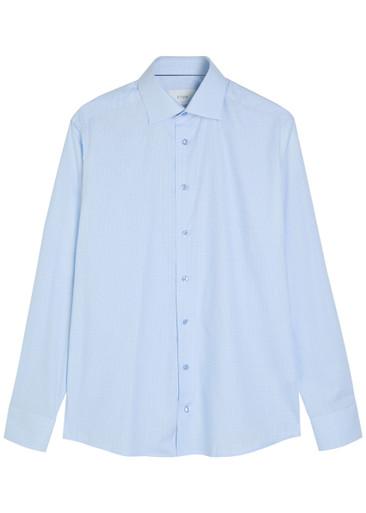 Checked cotton-blend shirt by ETON