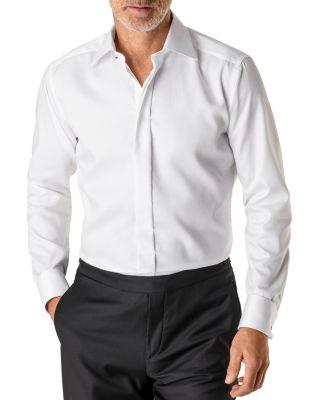 Contemporary Fit Diamond Weave Tuxedo Shirt by ETON