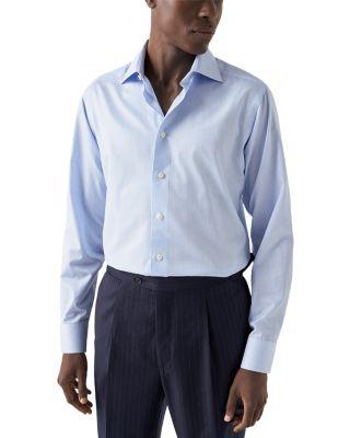 Contemporary Fit Fine Striped Twill Shirt by ETON
