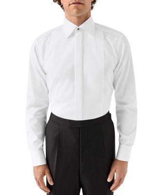 Contemporary Fit Striped Bib Evening Shirt by ETON