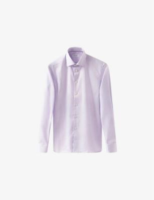 Cutaway-Collar Single-Cuff Contemporary-Fit Cotton-Twill Shirt by ETON