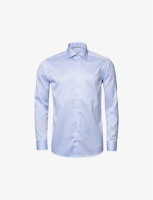 Cutaway-Collar Single-Cuff Contemporary-Fit Cotton-Twill Shirt by ETON