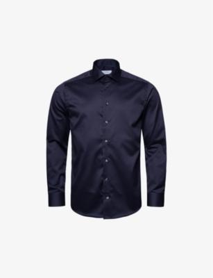 Cutaway-Collar Single-Cuff Contemporary-Fit Cotton-Twill Shirt by ETON