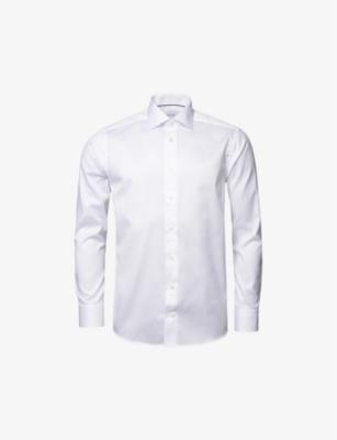 Cutaway-Collar Single-Cuff Contemporary-Fit Cotton-Twill Shirt by ETON