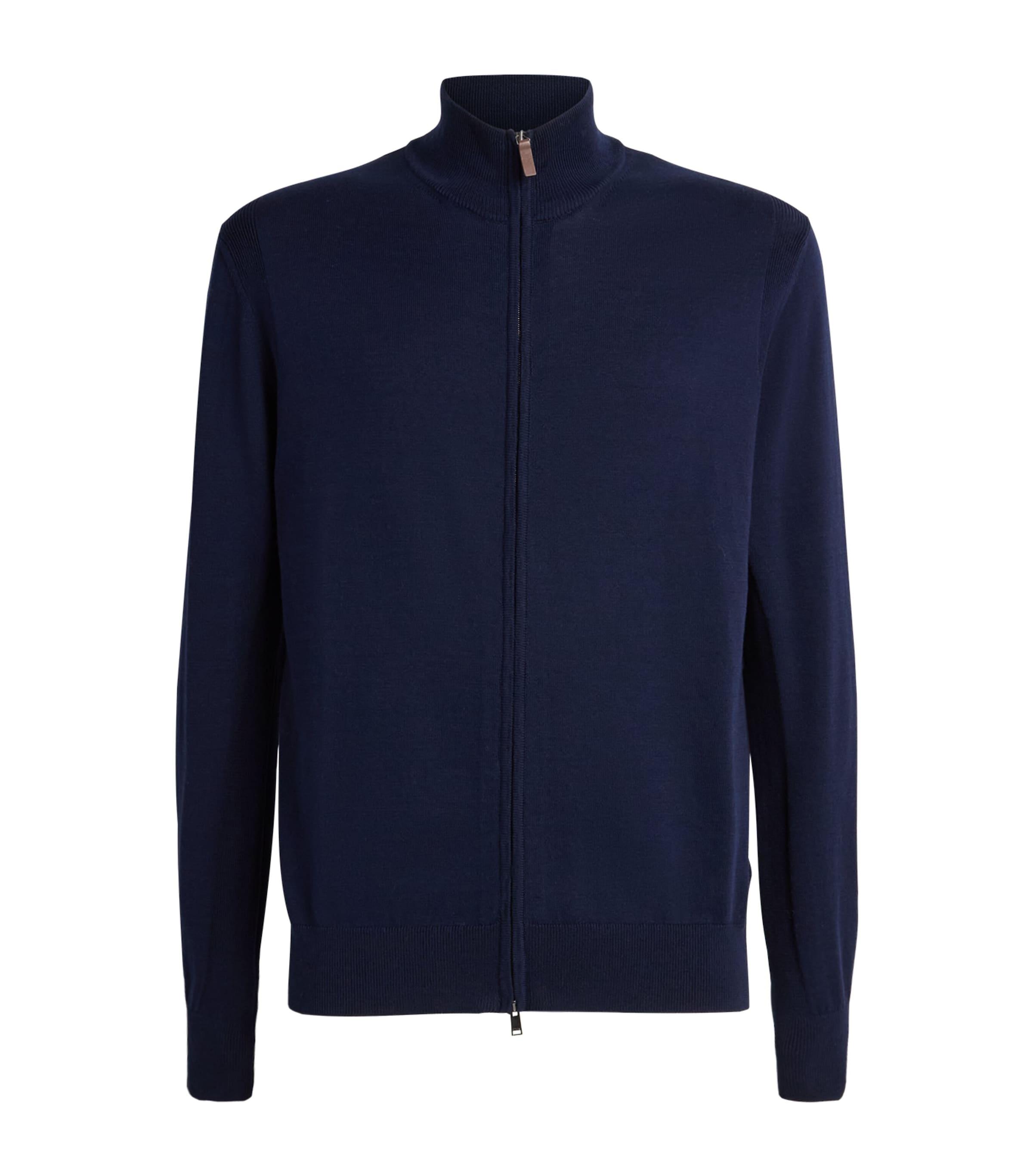 Eton Cotton Zip Cardigan by ETON