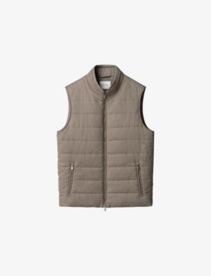 Flannel Zip Wool Vest by ETON