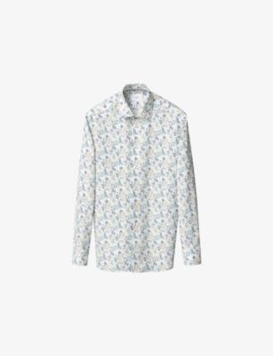 Floral-Print Slim-Fit Cotton-Twill Shirt by ETON