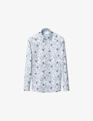 Floral-Print Slim-Fit Cotton-Twill Shirt by ETON