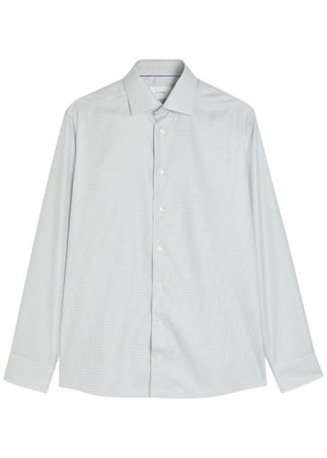 Houndstooth cotton-twill shirt by ETON