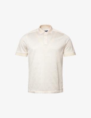 Jacquard knitted-texture regular-fit cotton polo shirt by ETON