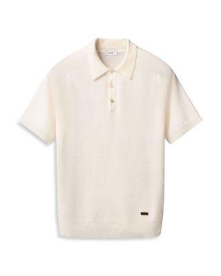 Linen Blend Knit Polo Shirt by ETON