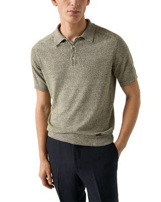 Linen Blend Knit Polo Shirt by ETON