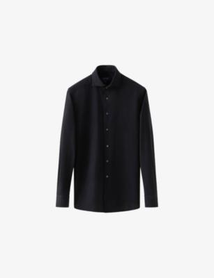 Long-Sleeved Contemporary-Fit Denim Shirt by ETON
