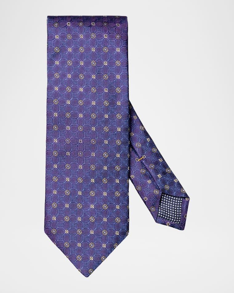 Men's Floral-Medallion Silk Jacquard Tie by ETON