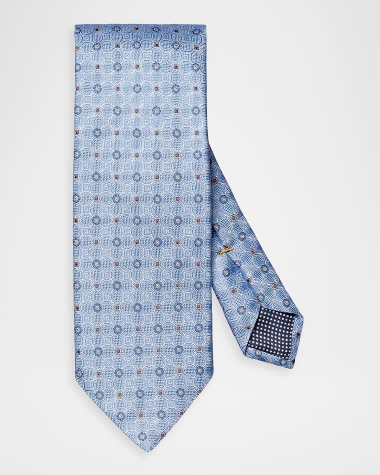 Men's Floral-Medallion Silk Jacquard Tie by ETON