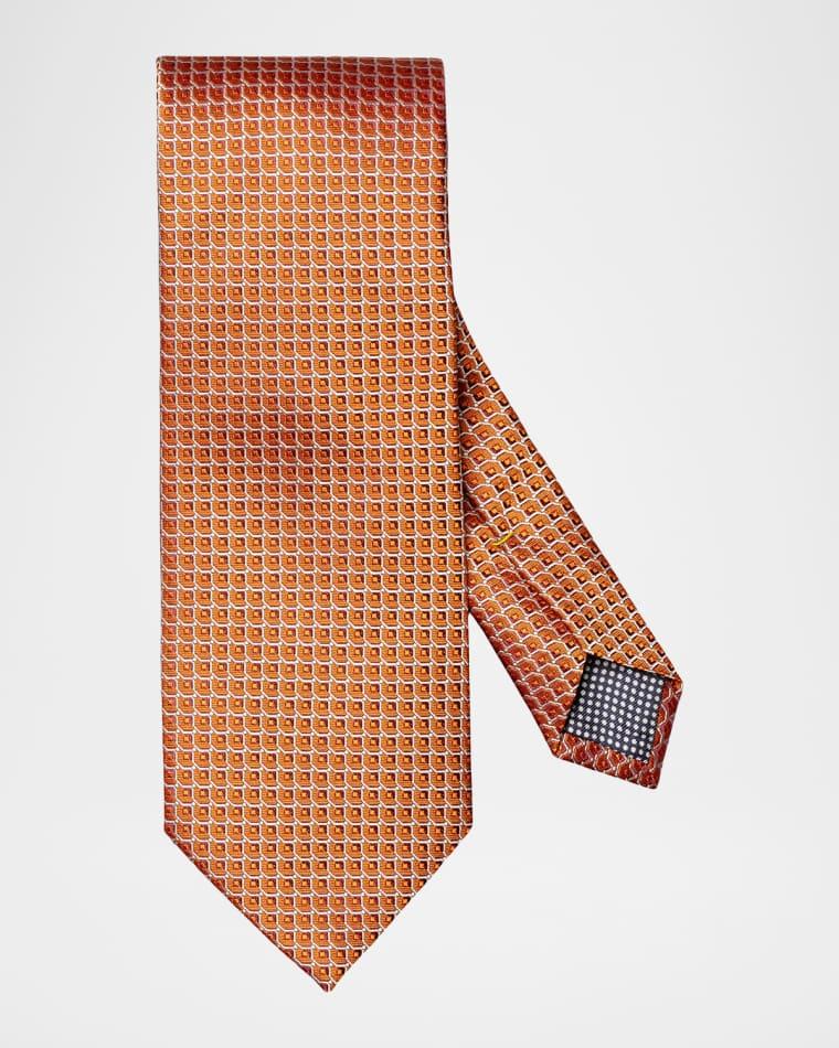 Men's Geometric Print Silk Tie by ETON