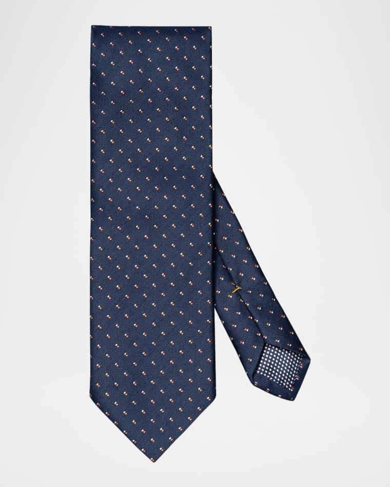 Men's Pin Dot Silk and Linen Tie by ETON