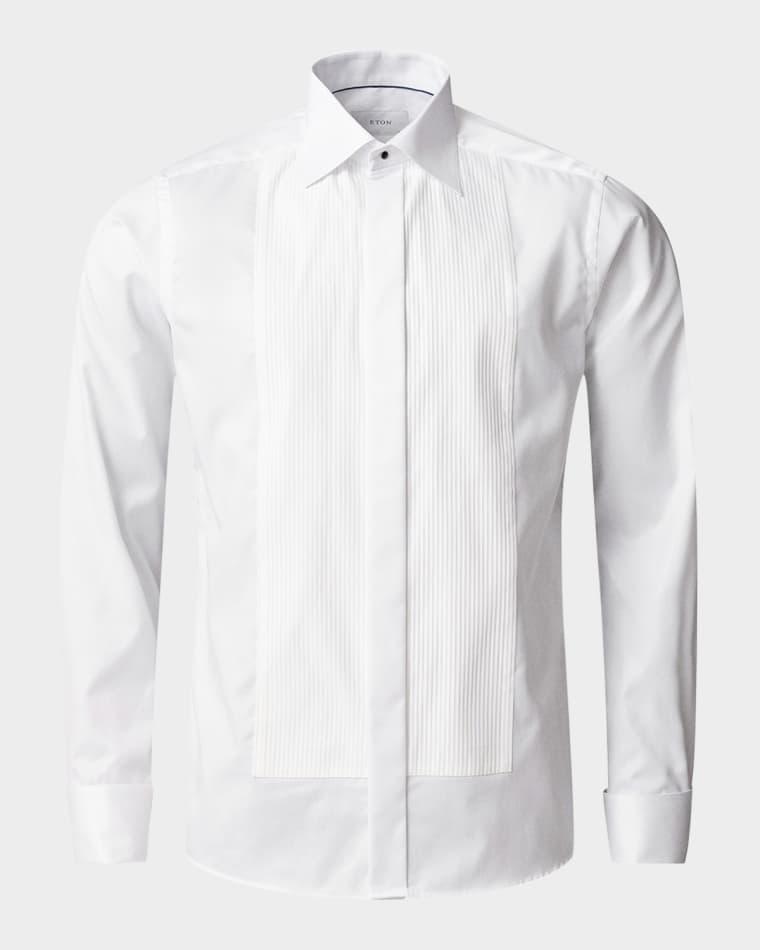 Men's Slim-Fit Plisse Bib-Front Dress Shirt by ETON