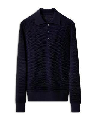 Merino Popcorn Stitch Polo Sweater by ETON
