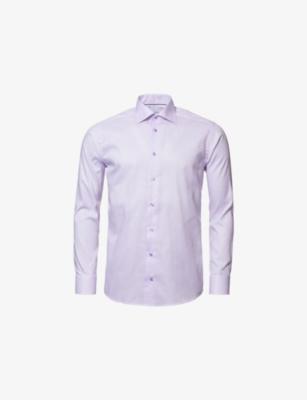 Micro-Print Contemporary-Fit Cotton-Poplin Shirt by ETON