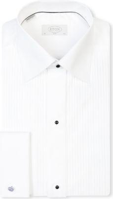 Piqué Slim-Fit Cotton Black Tie Shirt by ETON
