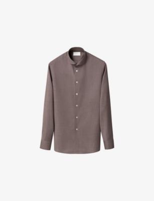 Semi Solid Slim-Fit Merino-Wool Shirt by ETON