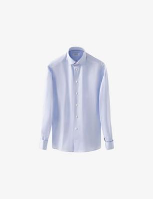 Signature French-Cuff Slim-Fit Cotton-Twill Shirt by ETON
