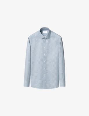 Signature Twill Motif Contemporary-Fit Cotton Shirt by ETON Signature Twill Motif Contemporary-Fit Cotton Shirt by ETON