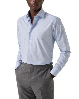 Slim Fit Button Front Twill Shirt by ETON
