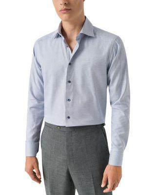 Slim Fit Semi Solid Twill Shirt by ETON