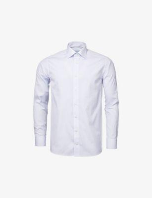 Slim-fit dot-print cotton-poplin shirt by ETON