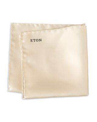 Solid Silk Logo Pocket Square by ETON