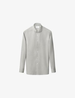 Solid Slim-Fit Cotton-Twill Shirt by ETON